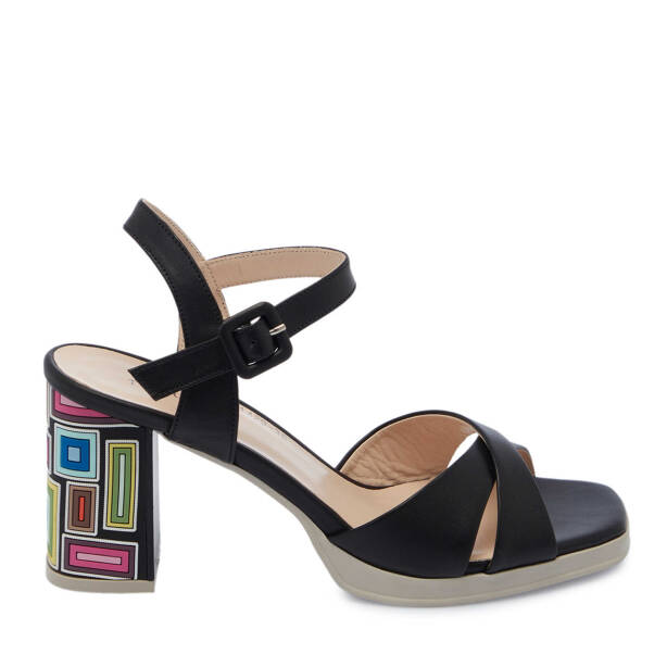 Siyah Hakiki Deri Kadın Topuklu Ayakkabı - K25Y1AY68082-A23 