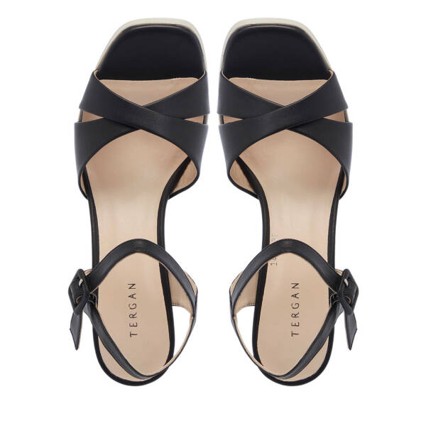 Siyah Hakiki Deri Kadın Topuklu Ayakkabı - K25Y1AY68082-A23 - 5