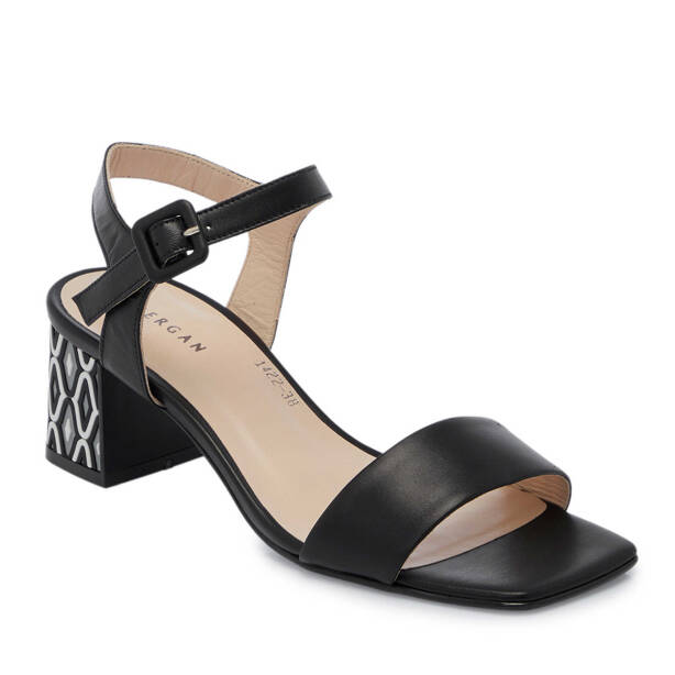 Siyah Hakiki Deri Kadın Topuklu Ayakkabı - K25Y1AY68084-A23 - 2