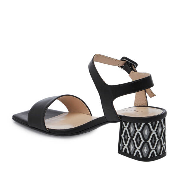 Siyah Hakiki Deri Kadın Topuklu Ayakkabı - K25Y1AY68084-A23 - 3