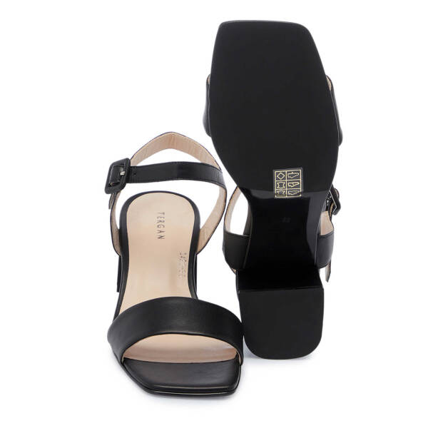 Siyah Hakiki Deri Kadın Topuklu Ayakkabı - K25Y1AY68084-A23 - 4