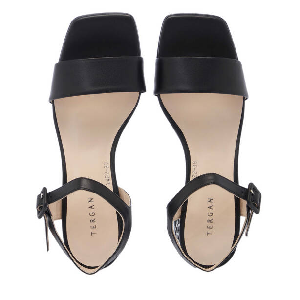 Siyah Hakiki Deri Kadın Topuklu Ayakkabı - K25Y1AY68084-A23 - 5