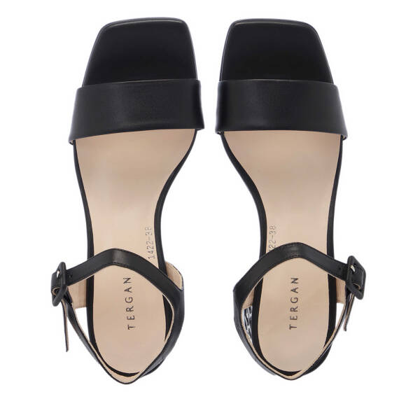 Siyah Hakiki Deri Kadın Topuklu Ayakkabı - K25Y1AY68084-A23 - 5