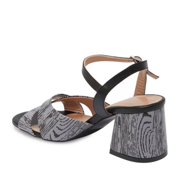 Siyah Deri Kadın Topuklu Ayakkabı - K25Y1AY68086-A23 - 2