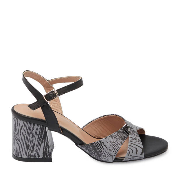 Siyah Deri Kadın Topuklu Ayakkabı - K25Y1AY68086-A23 - Tergan