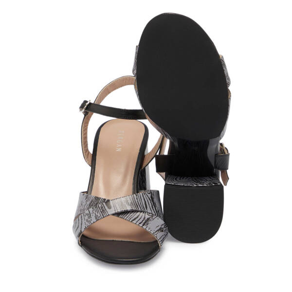 Siyah Deri Kadın Topuklu Ayakkabı - K25Y1AY68086-A23 - 4