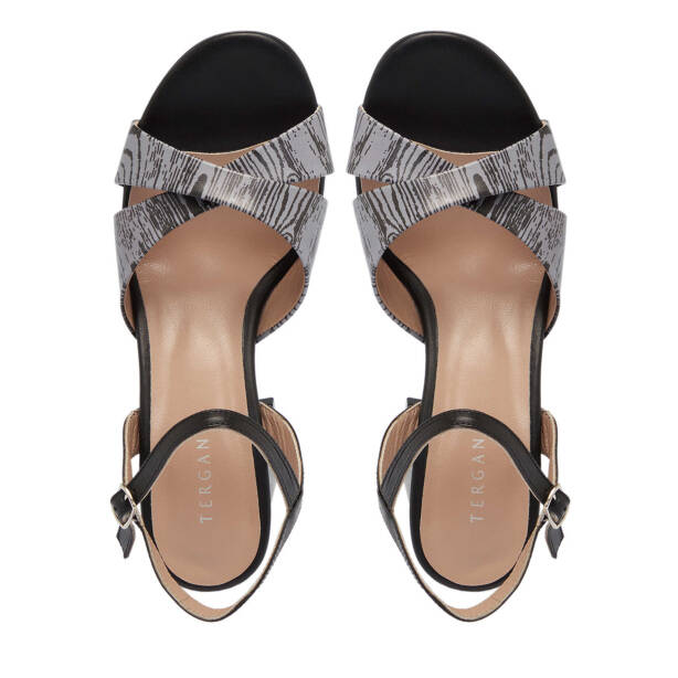 Siyah Deri Kadın Topuklu Ayakkabı - K25Y1AY68086-A23 - Tergan