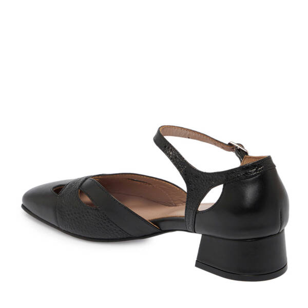 Siyah Hakiki Deri Kadın Topuklu Ayakkabı - K25Y1AY68091-A23 - 3