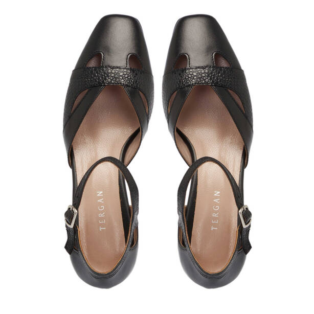 Siyah Hakiki Deri Kadın Topuklu Ayakkabı - K25Y1AY68091-A23 - 5