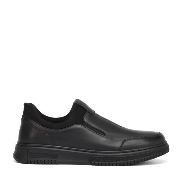 Siyah Deri-Tekstil Erkek Casual Ayakkabı - E26S1AY57832-A23 - 1