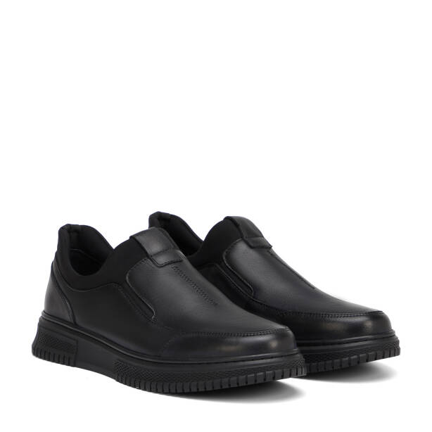 Siyah Deri-Tekstil Erkek Casual Ayakkabı - E26S1AY57832-A23 - 2