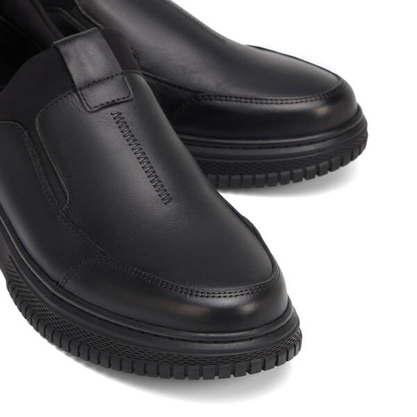 Siyah Deri-Tekstil Erkek Casual Ayakkabı - E26S1AY57832-A23 - 3