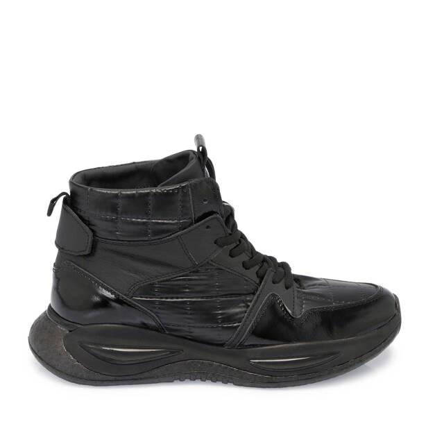 Siyah Deri - Tekstil Erkek Casual Bot - E23K1BT56376-K0N - 3