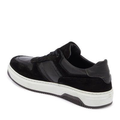  Siyah Deri-Tekstil Erkek Sneaker - E23S1AY56357-W19 - 2