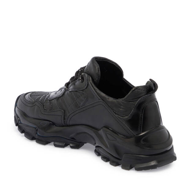 Siyah Deri - Tekstil Erkek Sneaker - E23S1AY56379-K0N - 2