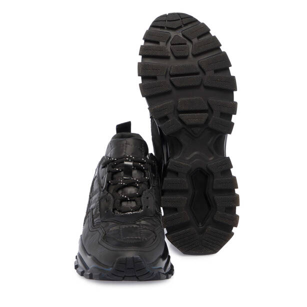 Siyah Deri - Tekstil Erkek Sneaker - E23S1AY56379-K0N - 4