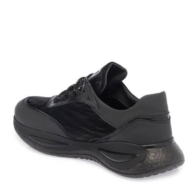 Siyah Deri - Tekstil Erkek Sneaker - E23S1AY56384-K0N - 2