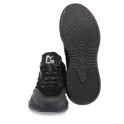 Siyah Deri - Tekstil Erkek Sneaker - E23S1AY56384-K0N - 4
