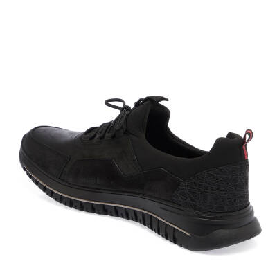  Siyah Deri-Tekstil Erkek Sneaker - E23S1AY56388-A23 - 2