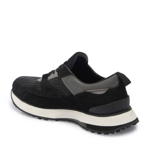 Siyah Deri - Tekstil Erkek Sneaker - E24I1AY56714-A01 - 2