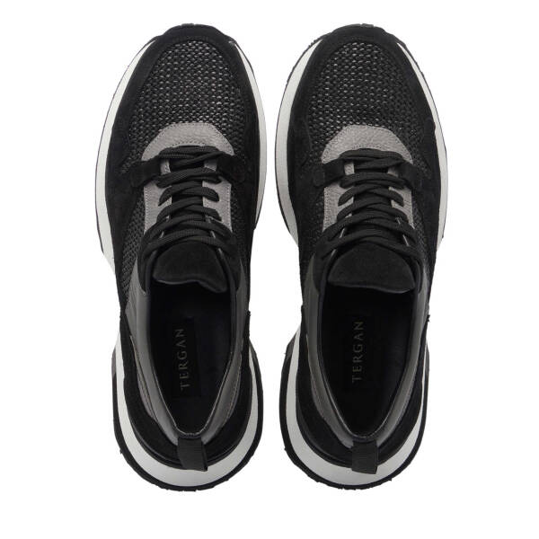 Siyah Deri - Tekstil Erkek Sneaker - E24I1AY56714-A01 - 5