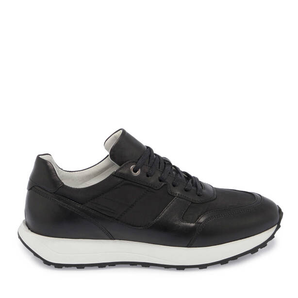 Siyah Deri - Tekstil Erkek Sneaker - E24I1AY56870-A43 - 3