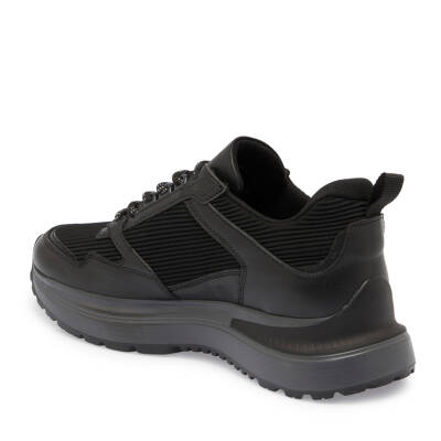 Siyah Deri - Tekstil Erkek Sneaker - E24S1AY57059-K0N - 2