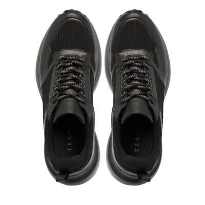 Siyah Deri - Tekstil Erkek Sneaker - E24S1AY57059-K0N - 5