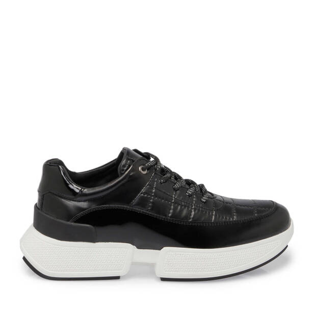 Siyah Deri - Tekstil Erkek Sneaker - E24S1AY57060-K0N - Tergan