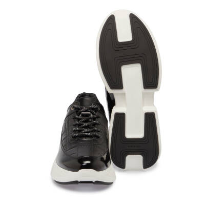 Siyah Deri - Tekstil Erkek Sneaker - E24S1AY57060-K0N - 4