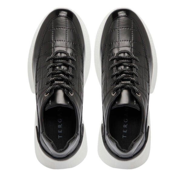 Siyah Deri - Tekstil Erkek Sneaker - E24S1AY57060-K0N - Tergan