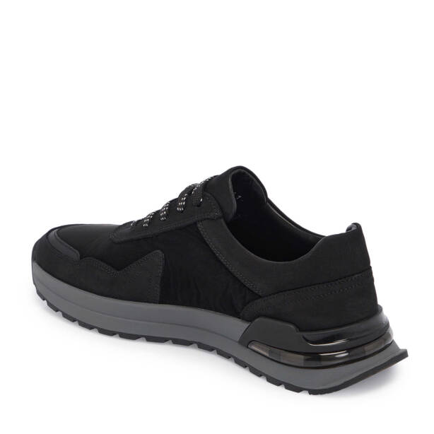 Siyah Deri - Tekstil Erkek Sneaker - E25I1AY57288-A64 - Tergan