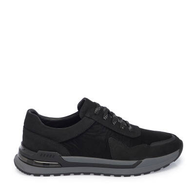 Siyah Deri - Tekstil Erkek Sneaker - E25I1AY57288-A64 - 3