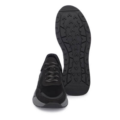 Siyah Deri - Tekstil Erkek Sneaker - E25I1AY57288-A64 - 4