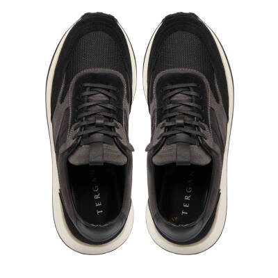 Siyah Deri - Tekstil Erkek Sneaker - E25I1AY57373-A01 - 5