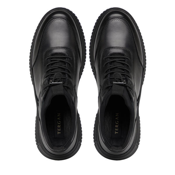Siyah Deri-Tekstil Erkek Sneaker - E26S1AY57836-A23 - 5