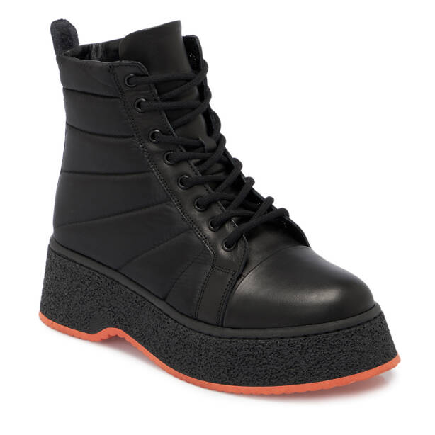 Siyah Deri - Tekstil Kadın Casual Bot - K24K1BT67547-K0N 