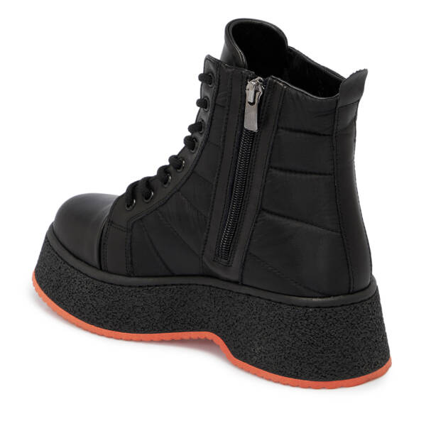 Siyah Deri - Tekstil Kadın Casual Bot - K24K1BT67547-K0N - 2