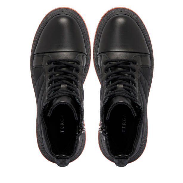 Siyah Deri - Tekstil Kadın Casual Bot - K24K1BT67547-K0N - 5