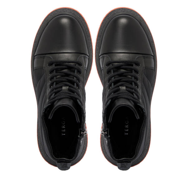 Siyah Deri - Tekstil Kadın Casual Bot - K24K1BT67547-K0N - 5