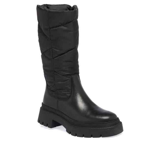 Siyah Deri - Tekstil Kadın Çizme - K23K1CM67025-K0N - 1