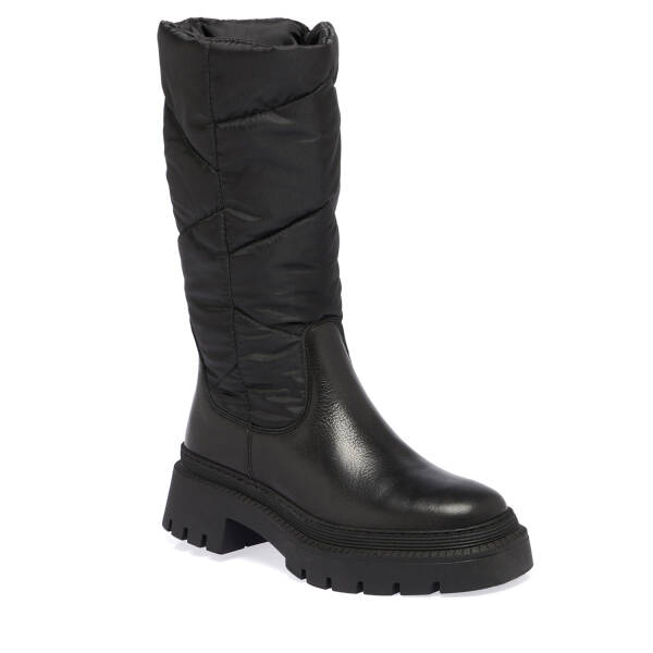 Siyah Deri - Tekstil Kadın Çizme - K23K1CM67025-K0N - 1