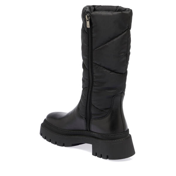 Siyah Deri - Tekstil Kadın Çizme - K23K1CM67025-K0N - 2