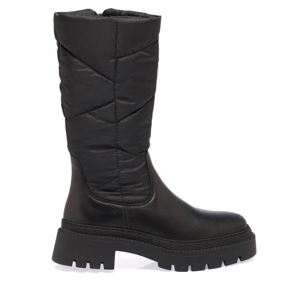 Siyah Deri - Tekstil Kadın Çizme - K23K1CM67025-K0N - 3