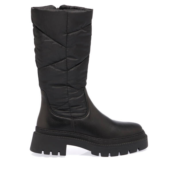 Siyah Deri - Tekstil Kadın Çizme - K23K1CM67025-K0N - 3