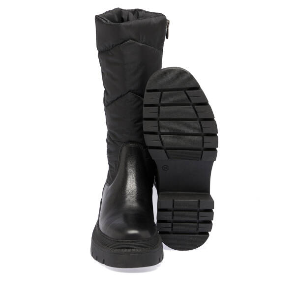 Siyah Deri - Tekstil Kadın Çizme - K23K1CM67025-K0N - 4