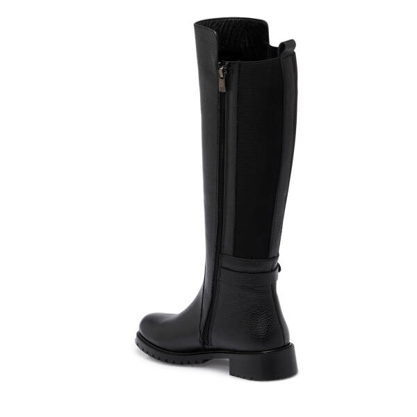 Siyah Deri - Tekstil Kadın Çizme - K25K1CM68263-A41 - 2