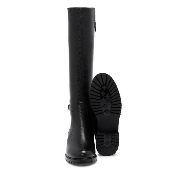 Siyah Deri - Tekstil Kadın Çizme - K25K1CM68263-A41 - 4