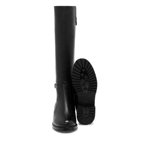 Siyah Deri - Tekstil Kadın Çizme - K25K1CM68263-A41 - 4