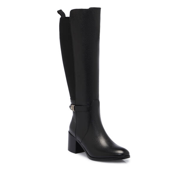 Siyah Deri - Tekstil Kadın Çizme - K25K1CM68265-A41 - 2